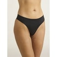 thumbnail image 2 of Joyspun Women’s Glossy Shine Cheeky Panties, 3-Pack, Sizes XS-3XL, 2 of 3