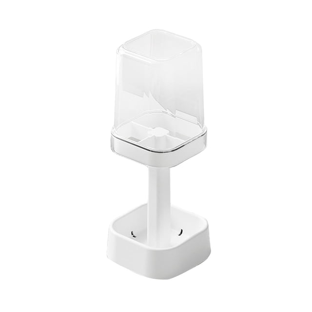 Expandable Bathroom Organizer Rack for Toothbrush Toothpaste and Cup Storage Space Saving Countertop Holder Indoor Outdoor Use