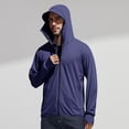 thumbnail image 6 of JoveMarine Men and Women UPF 50+ Sun Protection - Lightweight Fishing Shirts for Men Long Sleeve Zip Up Hoodie Couple Skin Sun Protection Breathable Water Resistant Workwear,Dark Blue L, 6 of 7