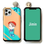 BTS Jimin Figure - Slim Protective Phone Case Bumper with Card Slide Slot for Apple iPhone 11