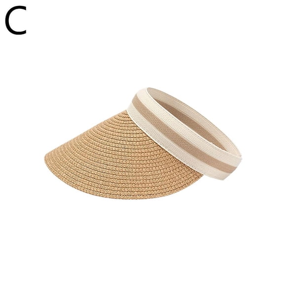 Topi Matahari Atas Kosong, Koleksi Musim Panas Baharu 2025, Anti-UV, Untuk Wanita, Pakaian Luar dan Kasual, Topi Brim Lebar, Topi Visor, Teduh Pantai,