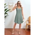 thumbnail image 4 of Jaimenalin Cover Up Summer Dresses for Women Eyelet Casual Loose Sleeveless Sundresses Tank Dresses Green M, 4 of 9