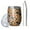 White, variant on Leopard Print 12oz Stainless Steel Insulated Wine Tumbler with Lid and Straw – Double Wall Vacuum Mug for Hot & Cold Drinks, 304 Steel Interior, Sweat-Free Design