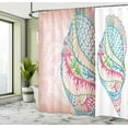 thumbnail image 5 of Ambesonne Ocean Shower Curtain, Seashells Ornate Vivid, 69"Wx84"L, Pink Blue Green, 5 of 5