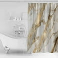 thumbnail image 4 of Marble Gold Shower Curtains for Bathroom Waterproof Fabric Bath Curtains Decor Bath Tub Curtain Abstract Luxury Wave Gold Marbling Modern Decorative Shower Curtain Sets with 12 Hooks, 72x72 Inch, 4 of 6
