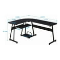 thumbnail image 3 of Ivinta Modern Reversible L Shaped Gaming Computer Desk w/ Keyboard Tray, 3 of 8