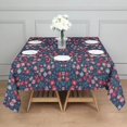 thumbnail image 3 of Pioneer Flower Floral Print Pattern Square Tablecloth,Waterproof Square Table Cover,Wipeable Spillproof Washable Table Cover for Home Kitchen Party Decor 42"X42"(107x107cm), 3 of 6