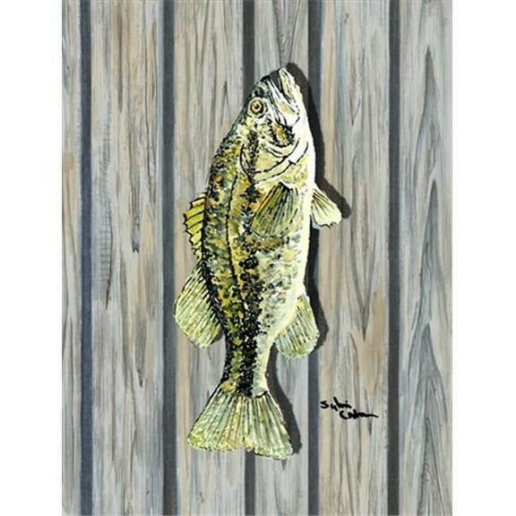 11 x 15 in. Fish Bass Flag Garden Size