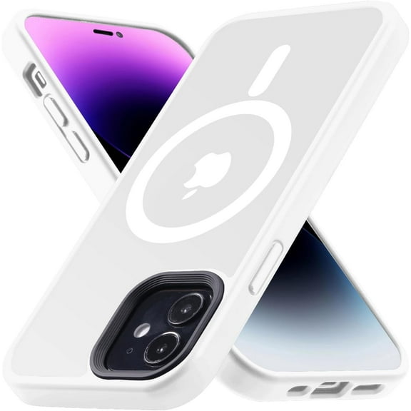 Strong  Case for iPhone 12/12 Pro [Compatibilty with MagSafe] Protective Shockproof Cover Phone Case for iPhone 12/12Pro 6.1" Matte White