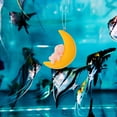 thumbnail image 1 of unbranded 2Pcs Aquarium Accessories for Fish Tank Assorted Color Durable Hanging Moon Puppy Ornament, 1 of 7