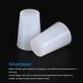 thumbnail image 4 of Silicona Caucho Cónico Conector 13mm a 17mm Sólido Blanco para Polvo Recubrimiento, Pintura, Anodizado, Enchapado, Arenado, Laboratorio Uso 10 Piezas, 4 of 5