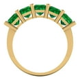 thumbnail image 5 of 2.5 ctw Wedding Band for Women - 18K Yellow Gold Simulated Emerald Stackable Eternity Ring, 5 of 6