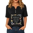 thumbnail image 3 of VNKIDY Womens Vintage Dolly Shirt Short Sleeve V Neck Country Legend Parton Memorial Graphic Tees Casual Country Music Festivals Comfort Fit Fall Tops For Women,Size M, 3 of 7