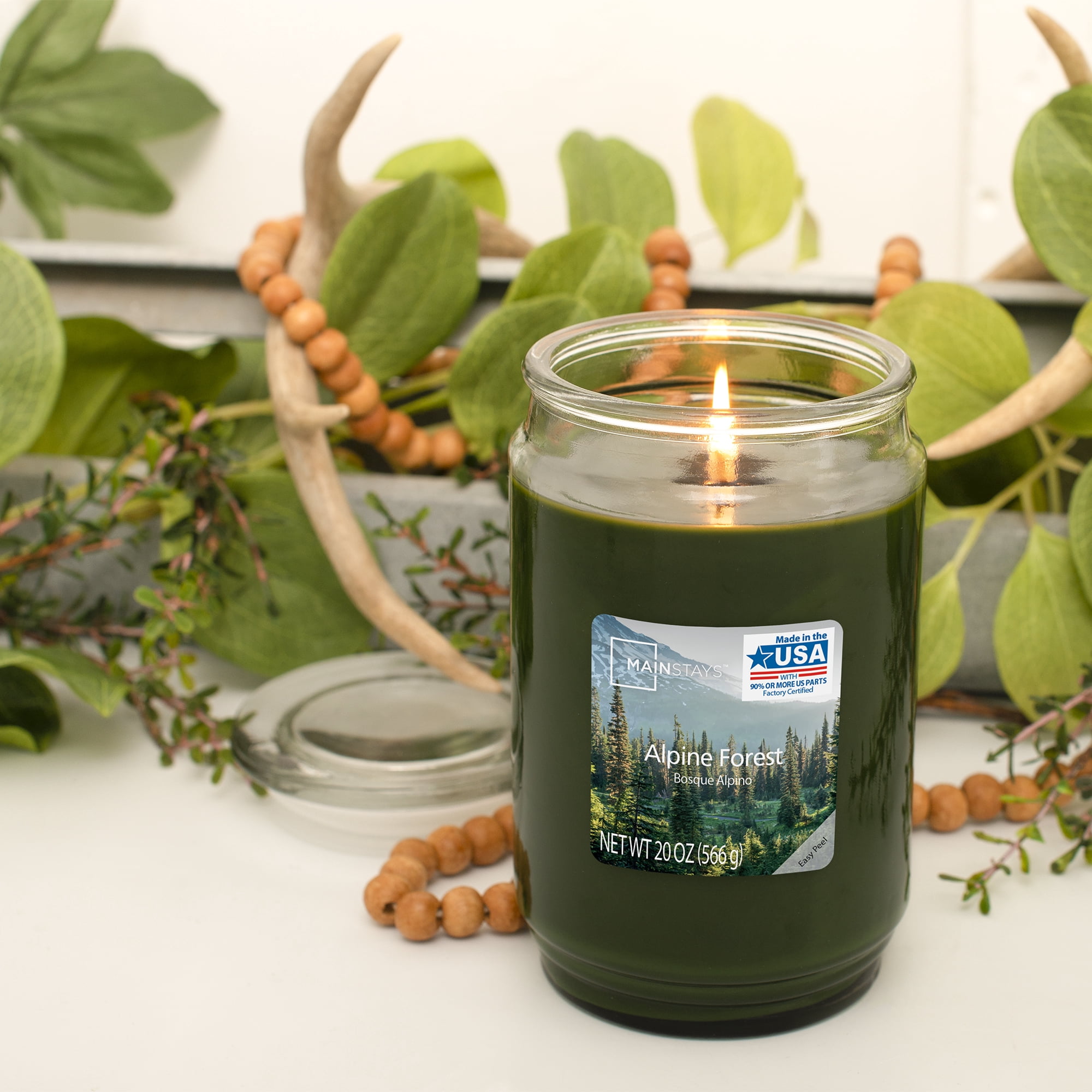 Mainstays Alpine Forest Scented Single Wick Jar Candle, 20 oz