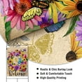 thumbnail image 2 of Welcome Summer Flower Wreath Home Decorative House Flag, Daisy Floral Garden Yard Vintage Butterfly Decor Outside Decorations, Spring Farmhouse Outdoor Large Burlap Flag Double Sided 28 x 40, 2 of 5