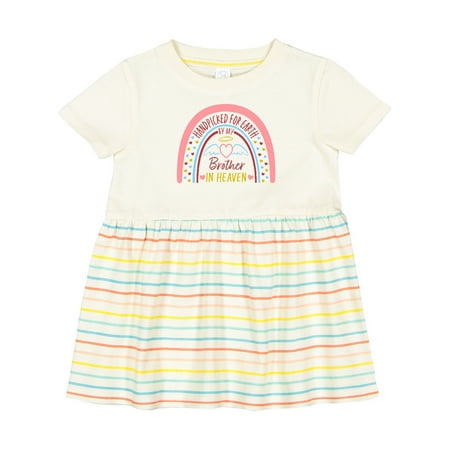 

Inktastic Handpicked for Earth by My Brother in Heaven- Rainbow Girls Baby Dress