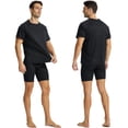 thumbnail image 4 of LANBAOSI 3 Pack Workout Running Shirts for Men Moisture Wicking Quick Dry Mesh Athletic Shirts, L, 4 of 7