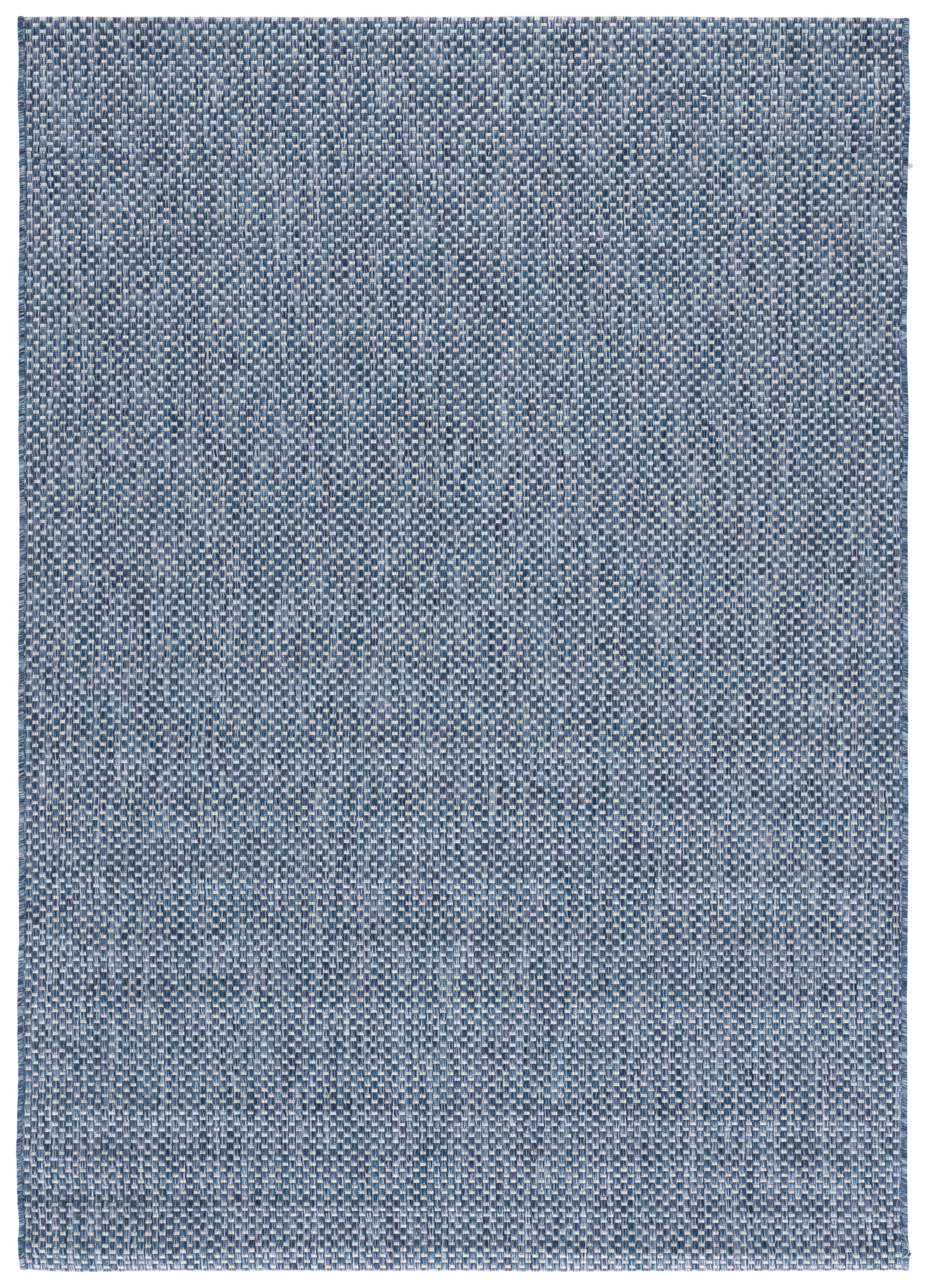 Safavieh Courtyard Finnian Solid Indoor/Outdoor Area Rug, Navy/Gray, 6'7" x 9'6"