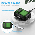 thumbnail image 4 of Housse de Protection Airpods Pro pour Hommes Couverture Robuste et Résistante aux Chocs avec Porte-Clés Compatible avec Apple Airpods Pro 2019 avant Visible, Vert, 4 of 6