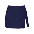 thumbnail image 4 of Huowey High Waisted Pleated Slit Drawstring Swim Skirt Shorts Exposure Double Layer Yoga Bottoms For Women Pool Bathing Suit Honeymoon Cruise Trendy Wear, 4 of 4
