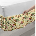 thumbnail image 2 of Owl Print Bed Skirt, Cartoon Pattern of Birds on Branches and Colorful Fallen Leaves, Elastic Bedskirt Dust Ruffle Wrap Around for Bedding Decor, 4 Sizes, Cream and Multicolor, by Ambesonne, 2 of 2