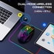 thumbnail image 5 of Ratón Inalámbrico, Ratón para Juegos Recargable Inalámbrico Dual para Pc/mac/portátil/gamers, 2,4ghz con Receptor USB, Bluetooth 5,2,7 RGB Light, 3 Dpi Ajustables, Negro, 5 of 8