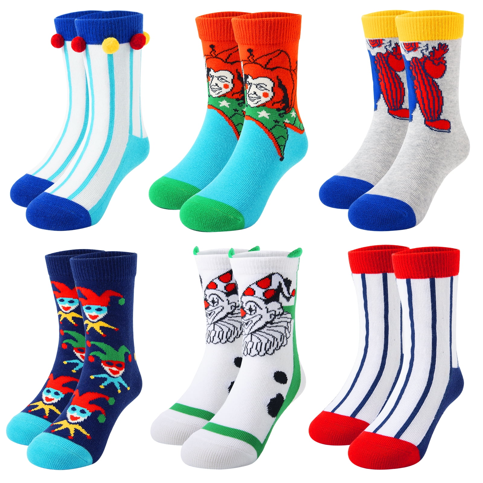 GYRATEDREAM 13T Unisex Novelty Halloween Cotton Crew Sock Funny Crazy