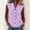 *Purple, variant on ClodeEU Women's Collared Sleeveless Button Down Shirt,Casual V Neck Solid Blouse Hot Pink,Women's Plus L
