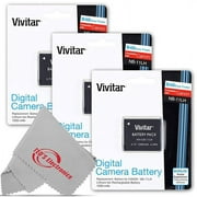 Three Vivitar Viv-CB-11LH Li-on Rechargeable Replacement Battery for Canon NB-11LH