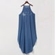 thumbnail image 2 of Vestido holgado de mezclilla sin mangas con estampado de cuello halter HUOGUO para mujer, 2 of 3