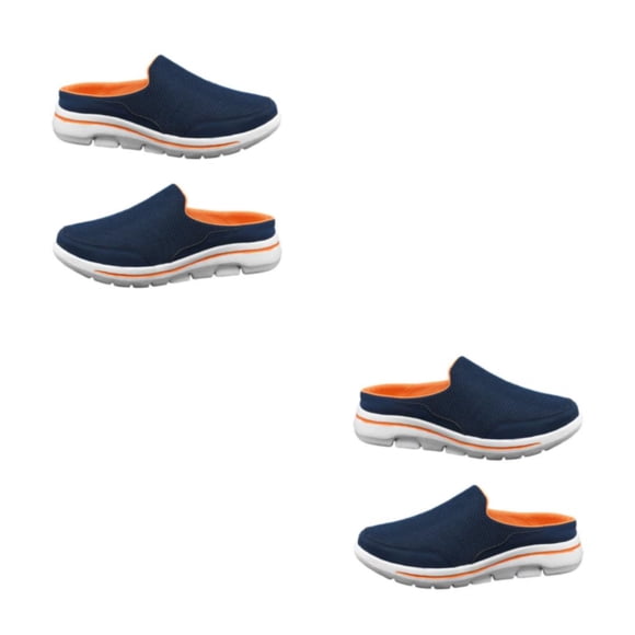 Minnieouse 1 par de toboganes portátiles para niñas que viajan con tacón plano, zapatillas transpirables de diseño Simple, sandalias para naranja azul talla 46 2piezas