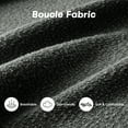 thumbnail image 4 of Boucle Fabric 2-seater Loveseat Sofa Couch  Distinctive Shell-shaped Armrests,Cylindrical Legs Wrapped with Self-fabric,Dark  Color, 4 of 10
