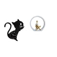 thumbnail image 1 of Reloj de pared,Reloj de pared con diseño de gato para guardería,sala de juegos y interior,Estatua de niña,Estatuas de mujeres y niñas,figuritas decorativas elegantes,Escultura de arte, 1 of 8