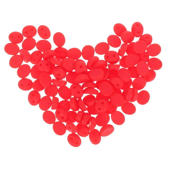 ELAYARD Red Resin Flatback Pig Snout Nose Decorations 100 Pcs for Doll Making Accessories Crafts