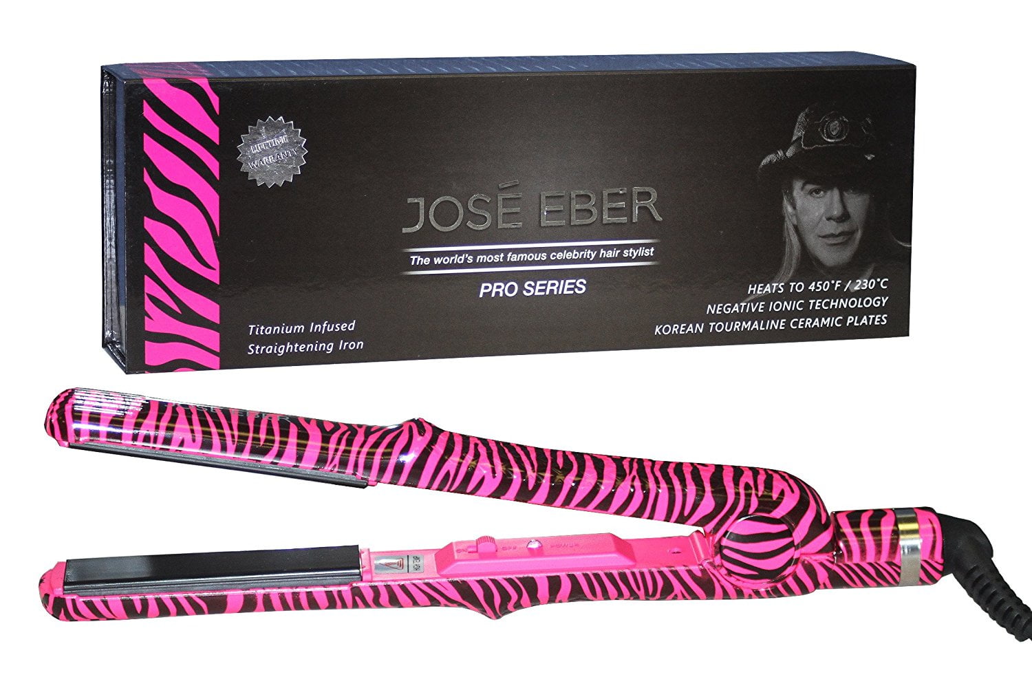 style house pink zebra flat iron
