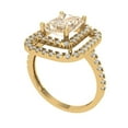 thumbnail image 2 of Halo Engagement Ring for Women - 2.62ct Natural Morganite in 14K Yellow Gold Promise Ring, 2 of 6