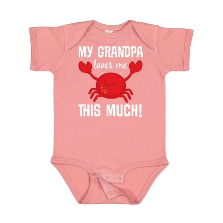 

Inktastic My Grandpa Loves Me Grandson Crab Boys or Girls Baby Bodysuit