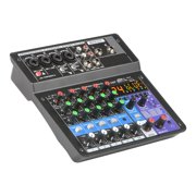 6 Channels Sound Mixing Console Mobile USB Record Computer Playback 48V Phantom Power Input Mixer A6