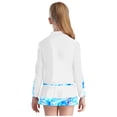 thumbnail image 3 of TSSOE Kids Figure Ice Skating Outfit Full Zip Up Jacket Rhinestone Sweatshirt with Colorful Skater White 10, 3 of 7