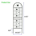 thumbnail image 4 of Yoneston 2 Pack 86.7" x 19.7" Metal Garden Trellis, Rustproof Arched Trellis for Climbing Plants, Sturdy Patio Plant Support for Outdoor, Black, 4 of 7