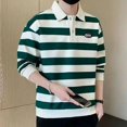 thumbnail image 3 of Polos para hombre, sudaderas casuales holgadas de manga larga para hombre, poliéster, talla S, camisetas de marca alta con cuello XXL, jersey Y2k normal, 3 of 4