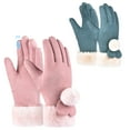 thumbnail image 2 of Kids Winter Touchscreen Gloves - 2 Pack Girls Warm Thermals Super Soft Thicken Windproof Outdoor Sports Gloves for 10-12 Years Old Girls, 2 of 8
