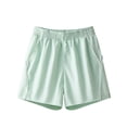 thumbnail image 3 of Running Yoga Shorts with Exposure Design For Summer Gym Workout Breathable Athletic Bottoms Elastic Waistband Loose Fit Women's Casual ActivewearMint GreenXL, 3 of 3