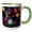 Green/White, variant on 3drose, Colorful 90s Pop Art Geometric Abstract Pattern, 15oz Mug
