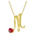 thumbnail image 1 of Jusqu'à 65% de Réduction sur les Colliers SMihono pour Femmes, Collier Lettre Rose avec Strass, Pendentif Rétro en Anglais, 1 of 2