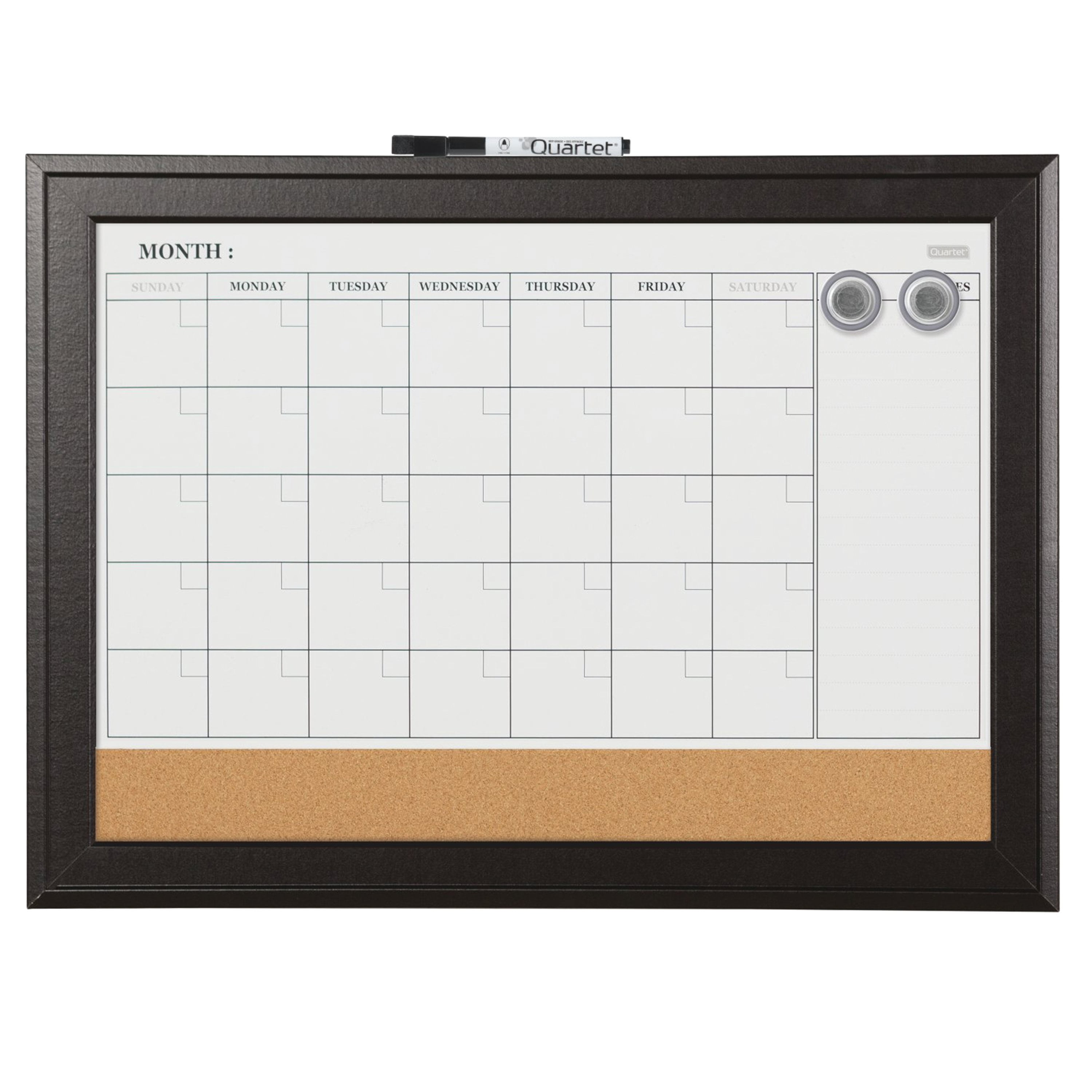 Board Dudes CXP65 17 x 23 inch Dry Erase Cork Calendar Board for sale online 