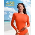 thumbnail image 4 of Camiseta de Natación CRZ YOGA Manga Larga Protección Solar UPF 50+ Naranja Miel XS, 4 of 4