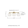 thumbnail image 3 of Capital Lighting 152131-548 Ansley 3 Light 23" Wide Vanity Light - Brass, 3 of 7
