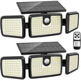 thumbnail image 2 of Tolsprint 6PCS Solar Lights Outdoor waterproof,156LED 2500LM Solar Motion Sensor Security Lights,Solar Flood Lighting 3 Modes, 2 of 5