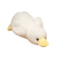 thumbnail image 2 of 25.6-Inch Jumbo Pink Duck Plush Toy - Giant Soft Stuffed Animal with White Hair, Huggable Pillow for Kids Room Decor, Big Gift for All Ages White, 2 of 9